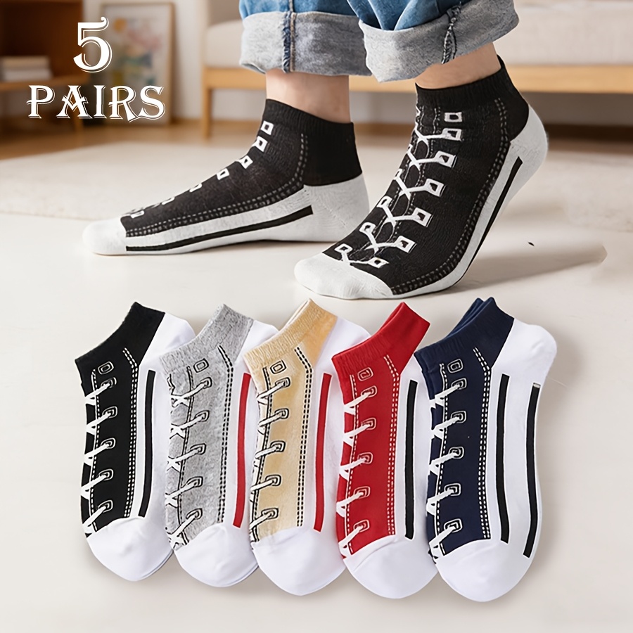 Socks Ankle Men - 5 paires de chaussettes bateau en