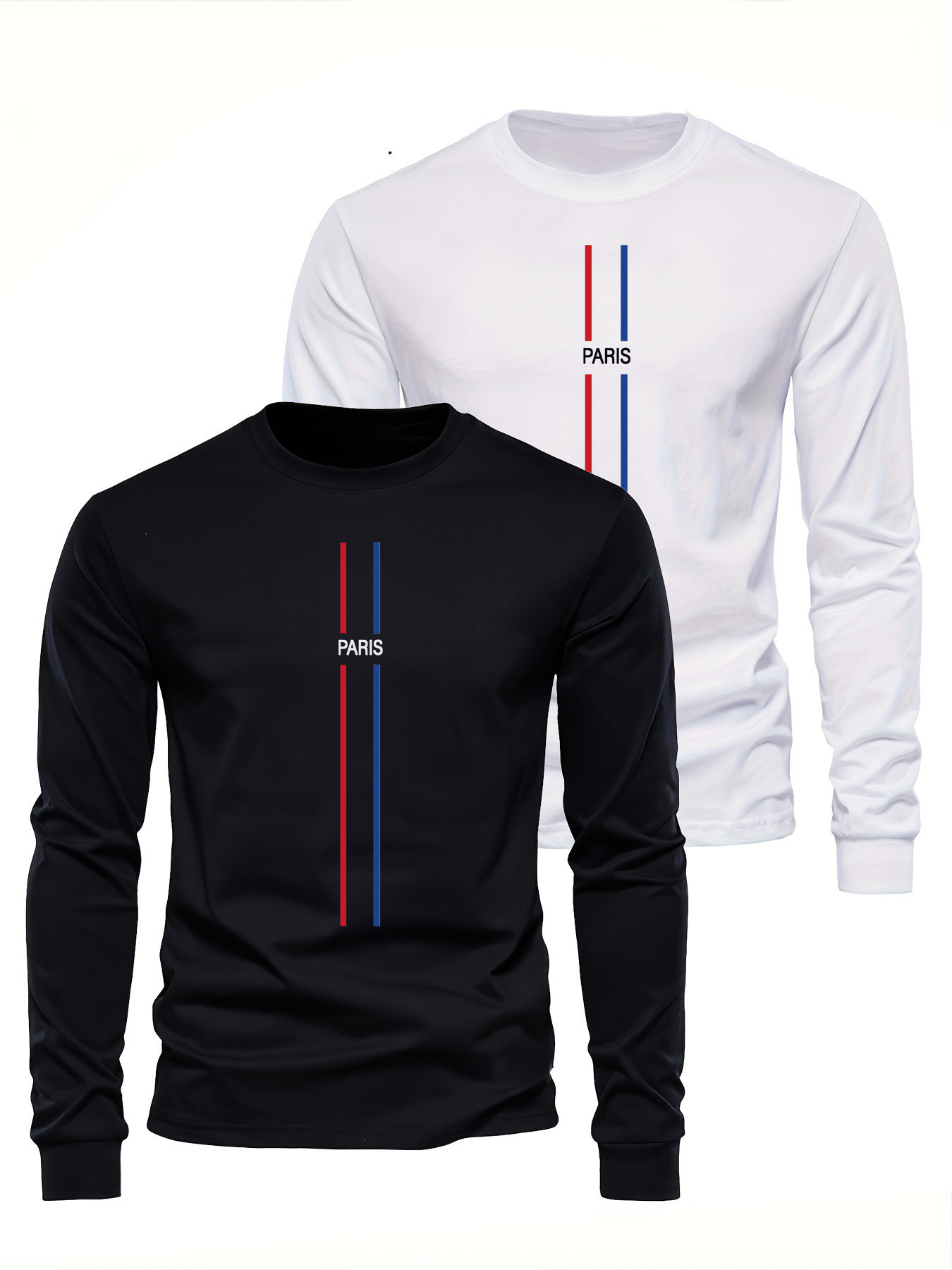Mens Fashion Summer - T-shirt polyvalent à manches longues et