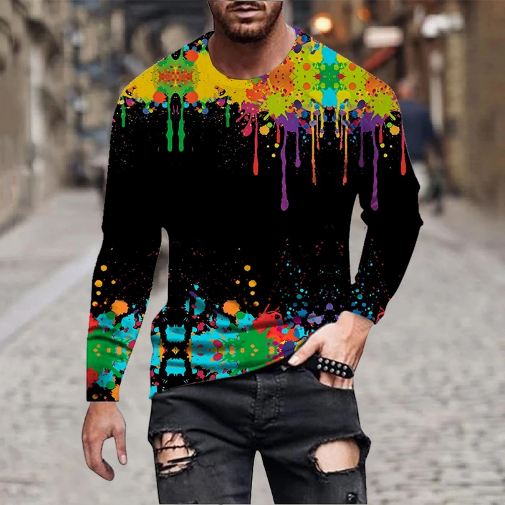 T-shirt à manches longues impr - Men'S Fashion T Shirts avis et prix