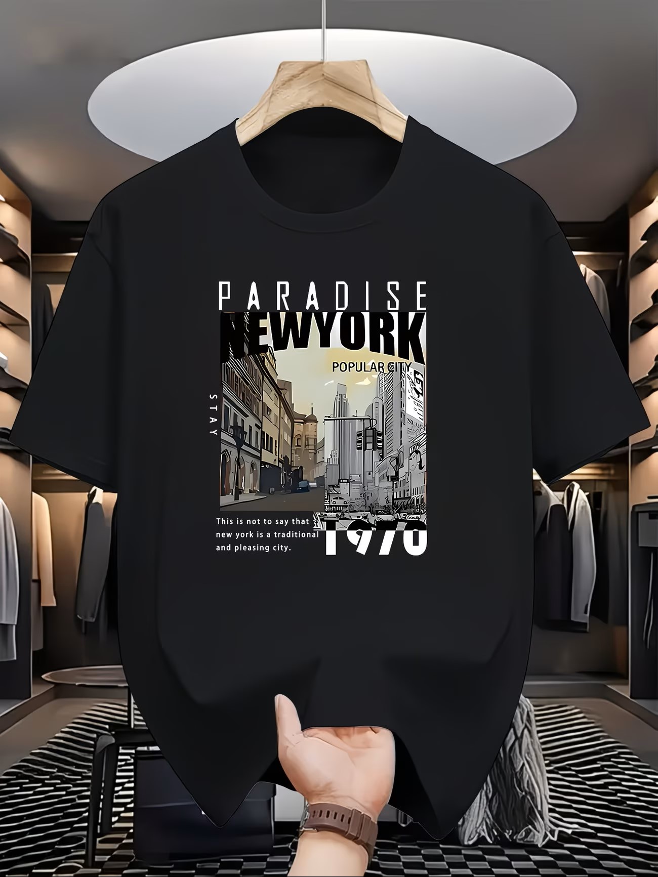 T-shirt à manches courtes pour - Men'S Fashion New York avis et prix