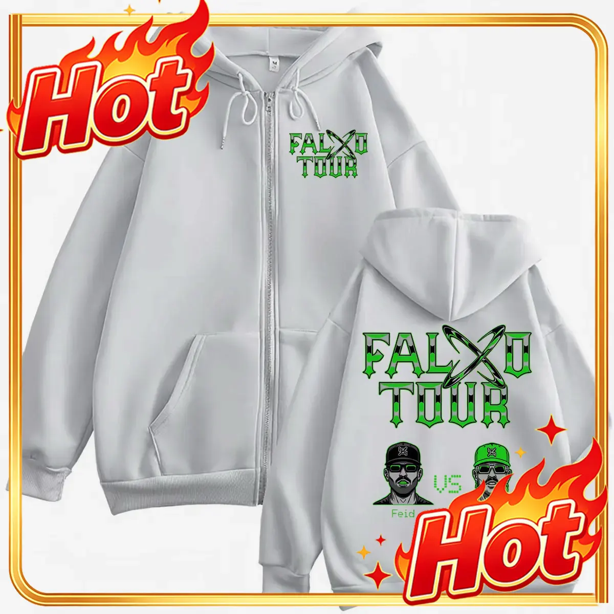 Sweat à capuche zippé Feid Vs  - Mens Fashion Zip Up Hoodies avis et prix